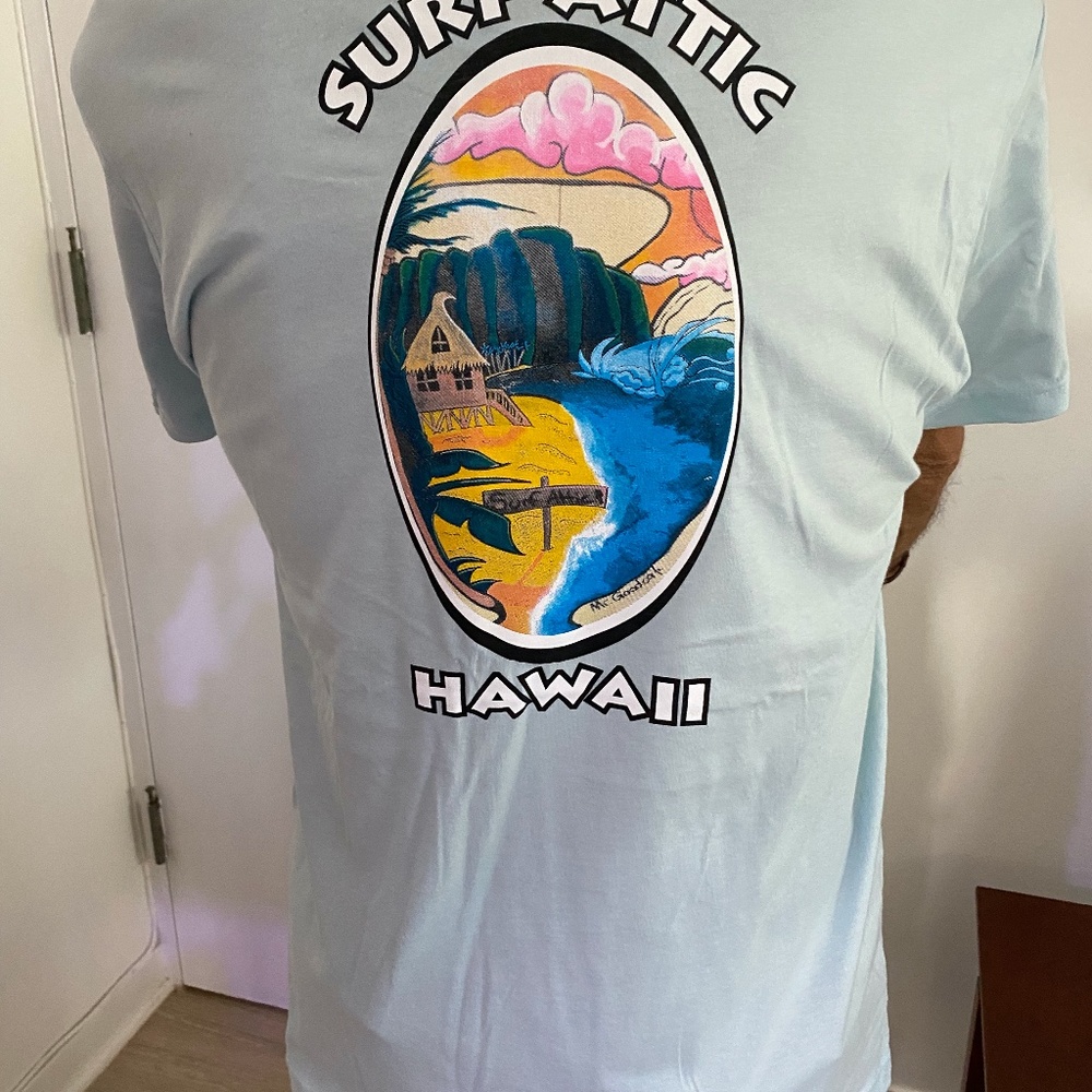 MENS SURF ATTIC T-SHIRT LIGHT BLUE